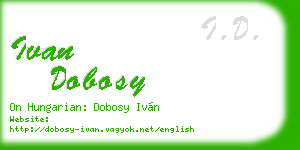 ivan dobosy business card